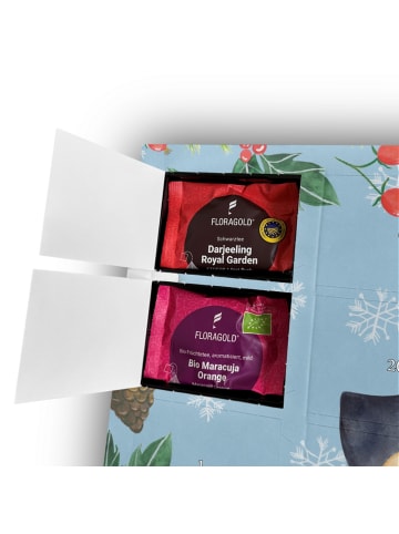 Mr. & Mrs. Panda Tee Adventskalender Pinguine Kuss mit Spruch in Eisblau