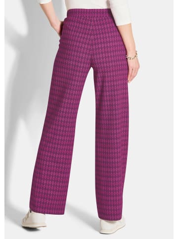GOLDNER Printhose Elegante Schlupfhose mit weitem Bein in beere / gemustert