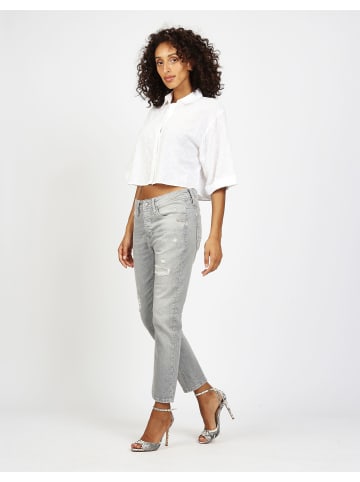 GANG JEANS 94NICA Cropped Boyfriend Fit Jeans in Big Grey