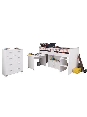 58 aufm Kessel Kinderzimmer Set Parisot Reverse 2-tlg. Holzdekor Weiß