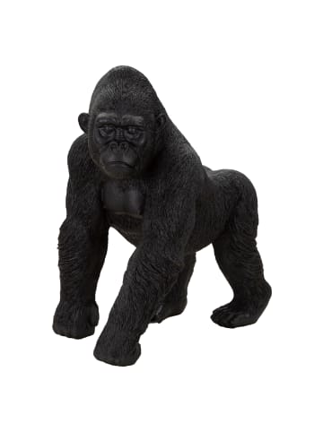 Mauro Ferretti Gorilla aus schwarzem Kunstharz, 35 x 21,5 x 37,5 cm
