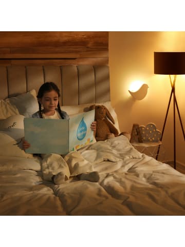 relaxdays Stehlampe in Gold/ Weiß - (H)148,5 x Ø 53,5 cm