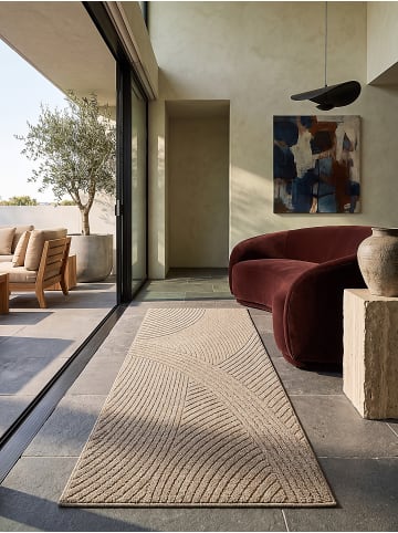 KADIMA DESIGN Läufer Geometrisch flachgewebt pflegeleicht Wohnzimmer Flur Esszimmer in Natur