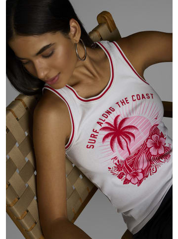 Kangaroos Tanktop in weiß-rot