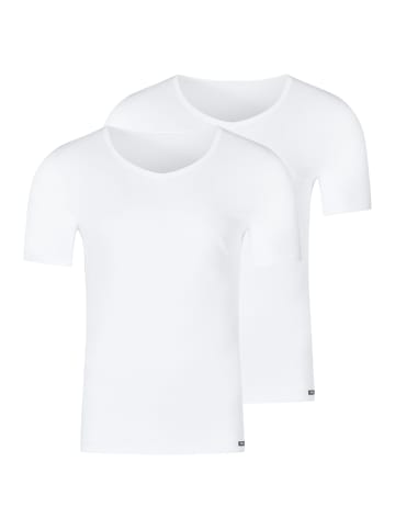Skiny Unterhemd / Shirt Kurzarm Basis in Weiß