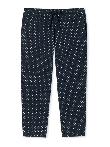 Schiesser Pyjamahose Mix & Relax 3/4 in dunkelblau-gem.