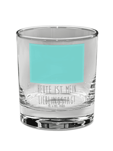 Mr. & Mrs. Panda Whiskey Glas Otter Seerose mit Spruch in Transparent