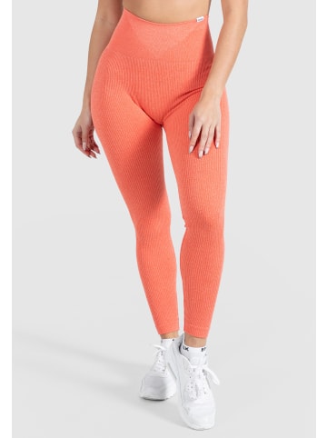 SMILODOX Kompression Leggings Amaze Ripp in Orange Melange