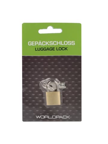 Worldpack Reiseaccessoires Kofferschloss 3 cm in gold