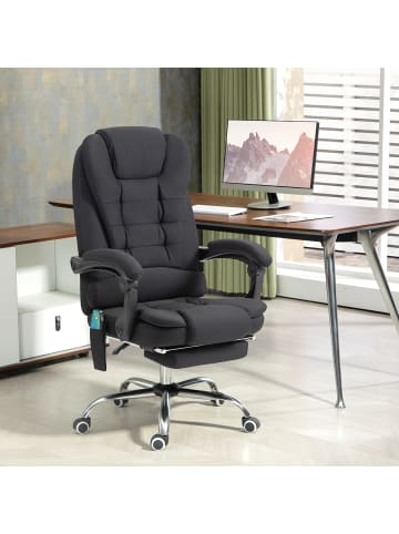 Vinsetto Bürostuhl mit Massagefunktion-65B x 70T x 111-119H cm-Schwarz