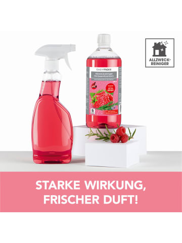 EASYmaxx Reinigungsmittel Himbeer-Rosmarin 1000ml inkl. Sprühflasche Transparent