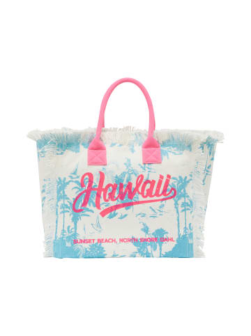 IZIA Women Tote Bag in Blue White