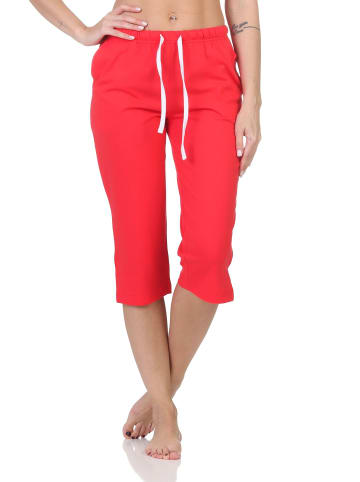 NORMANN Damen Pyjama Capri-Hose kurz Mix & Match in pink