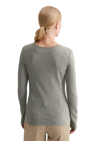 Marc O'Polo Logo-Longsleeve regular in Warm Granite Melange
