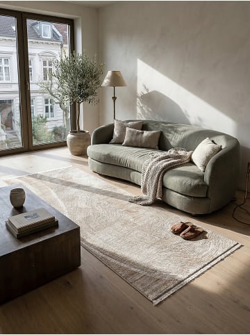 KADIMA DESIGN Läufer Abstrakt pflegeleicht Wohnzimmer Schlafzimmer Flur Esszimmer in Beige