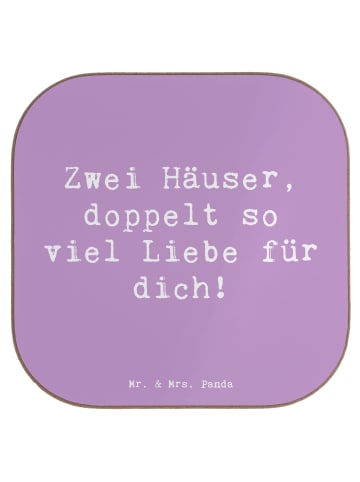 Mr. & Mrs. Panda Untersetzer Glas Spruch Trennung von den Eltern... in Lavendeltraum