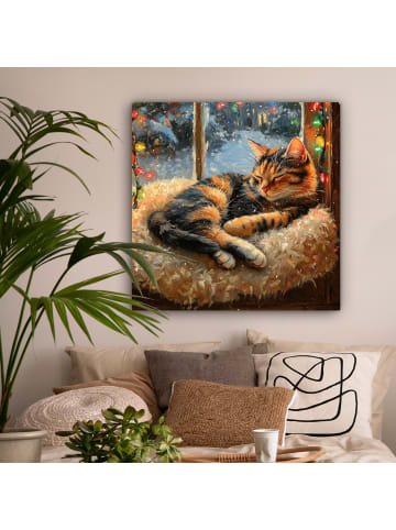 MuchoWow Leinwand Bilder Bernsteinfarben