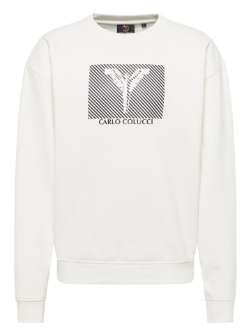 Carlo Colucci Sweatshirt Enderle in Weiß