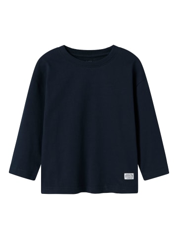 name it Langarmshirt mit Rundhalsausschnitt in Blau