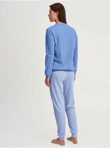 Calida Pyjama in hydrangea blue