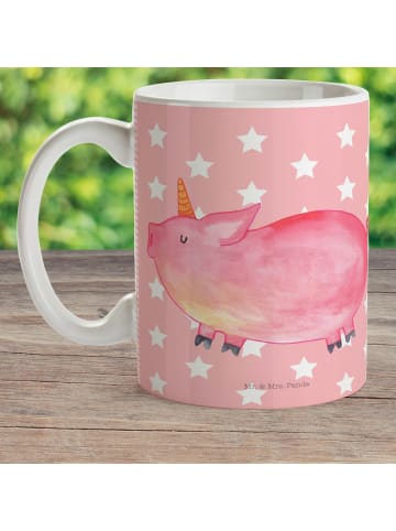 Mr. & Mrs. Panda Campingbecher Einhorn Schwein ohne Spruch in Rot Pastell