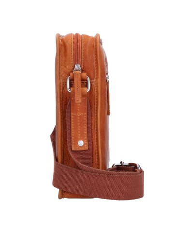 mano Don Pietro Umhängetasche Leder 22,5 cm in cognac