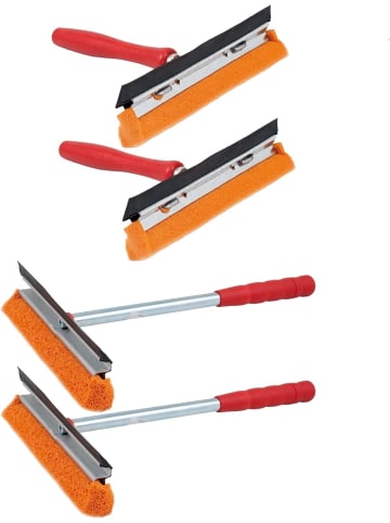 Novaliv Novaliv 2X Scheibenabzieher Auto 21 cm Holzgriff 16 cm + Metall-Kunsts in Rot