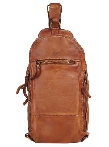 X-ZONE Crossover Bag echt Leder in cognac