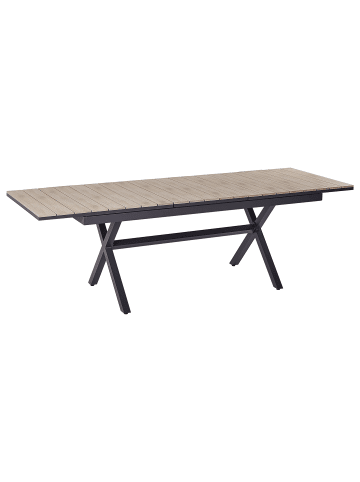 Beliani Gartentisch FANES in Braun/Grau - (W) 90 x (H) 76 x (L) 184 cm