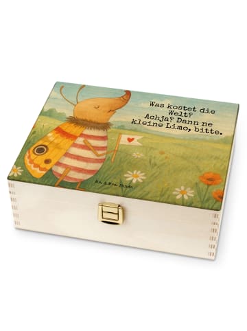 Mr. & Mrs. Panda Teebox Nachtfalter Fähnchen Design mit Spruch in Weiß