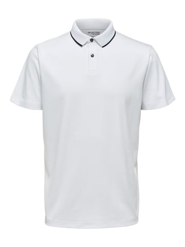 SELECTED HOMME Poloshirt SLHLEROY COOLMAX in Weiß