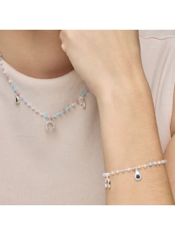 Luxenter Armband aus 925er Sterlingsilber mit Aquamarin-Zirkonia, rhodiniert – Neusne