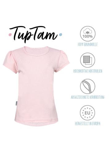 TupTam 3er- Set Kurzarmshirts in rosa/blau