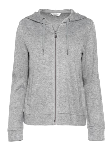 Gina Laura Sweatjacke in grau melange