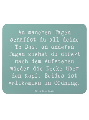 Mr. & Mrs. Panda Maus-Pad Spruch Tapferkeit im Alltag mit Spruch in Meeresbrise