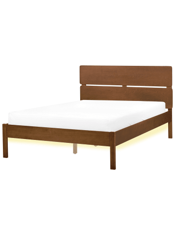 Beliani Doppelbett BOISSET in Braun - (W) 125 x (H) 101 x (L) 205 cm
