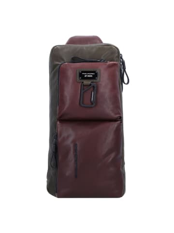 Piquadro Harper Umhängetasche Leder 36 cm in green-dark brown