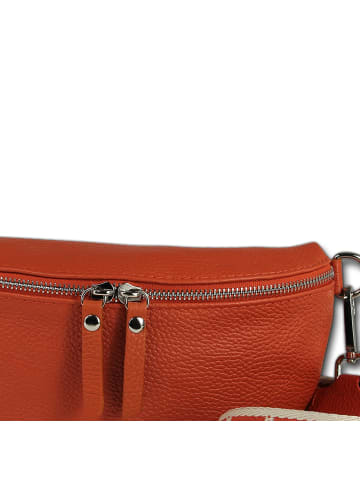 Florence Gürteltasche Leder orange, papaya ca. 25cm