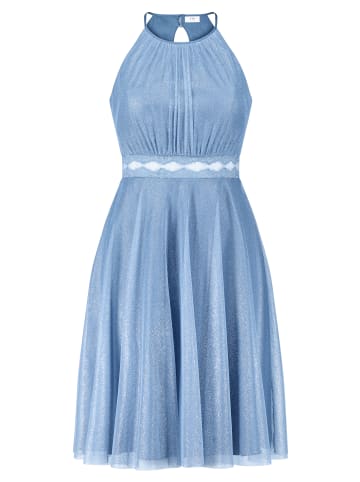 Vera Mont Cocktailkleid im Glitzer-Look in Light Blue/Silver