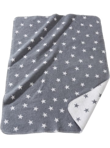 Erwin Müller Jacquard Kuscheldecke in grau