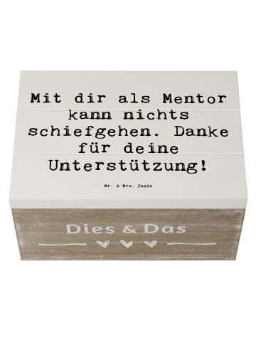 Mr. & Mrs. Panda Geschenkdose Spruch Beste Mentor mit Spruch in Weiß
