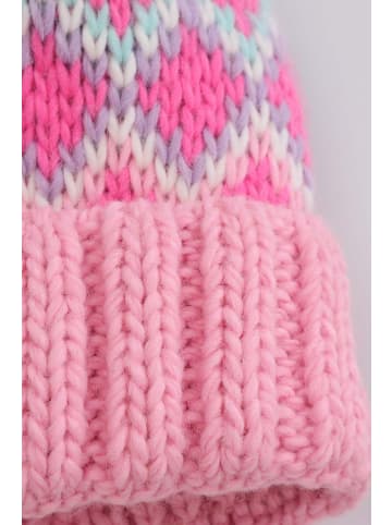 Coccodrillo Wintermütze mit Pompon in rosa