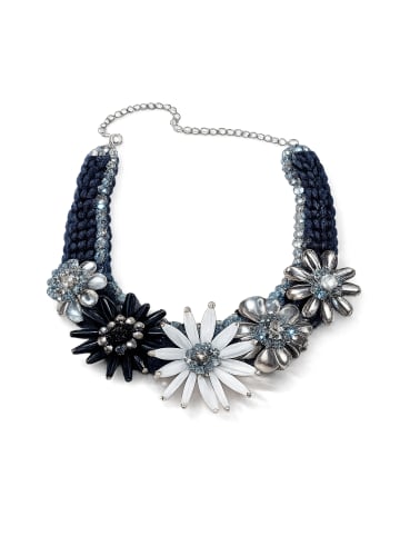 collezione alessandro Statementkette " Blanka " in dunkelblau