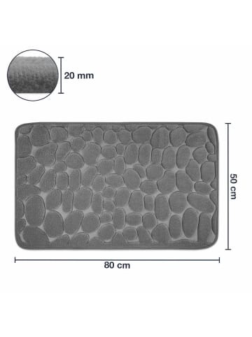 WohnDirect weiche Memoryschaum Badematte in Grau