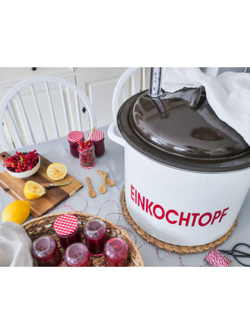 culinario 2-tlg. Set: Einkochtopf in Weiß | braun | rot