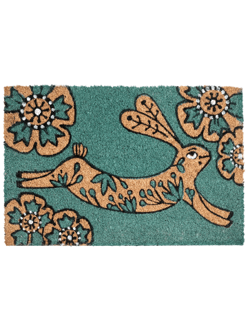 Beliani Fußmatte CLARK in Blau - (W) 50 x (L) 80 cm