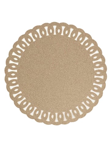 Douceur d’Intérieur Tischset GUIRLANDE, Glitter, 1 Stk. in Golden, Ø 38 cm