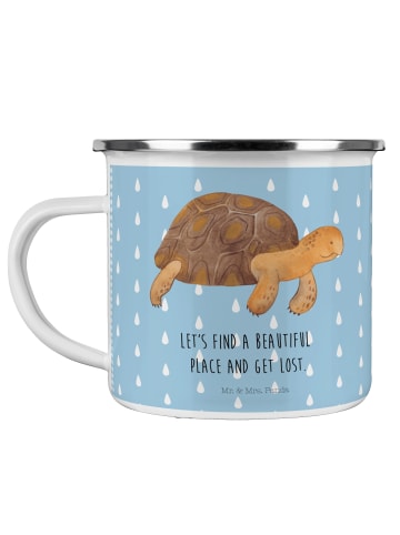 Mr. & Mrs. Panda Tasse Schildkröte MHerzieren mit Spruch in Blau Pastell
