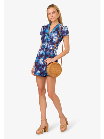 Adrianna Papell Jumpsuit Printed Romper in Blue Multi