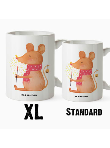 Mr. & Mrs. Panda Große Teetasse Maus Weihnachten ohne Spruch in Weiß